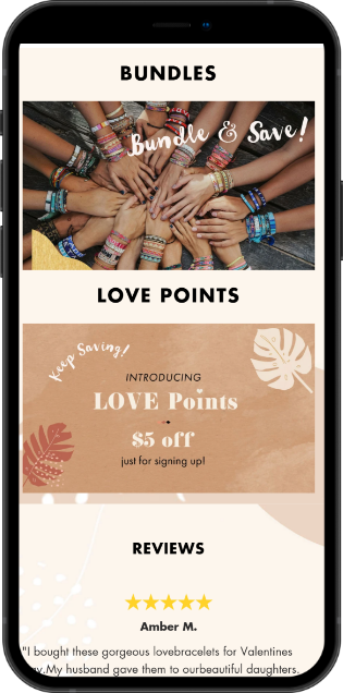 Love Is Project mobile product experience