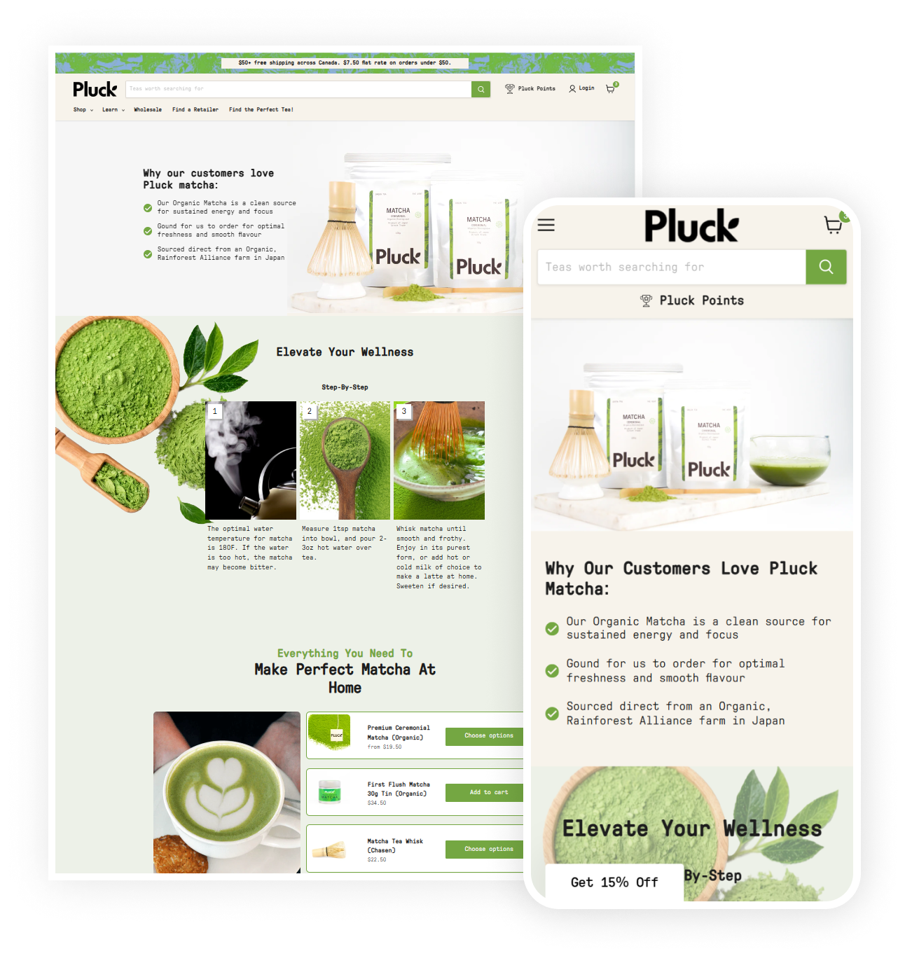 Campaign landing page