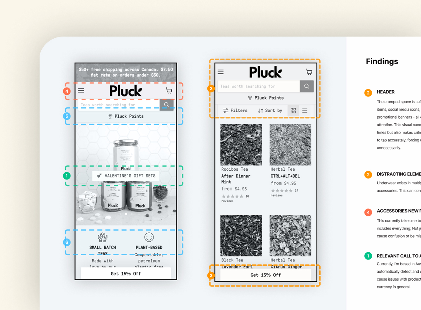 UX audit of a Shopify store
