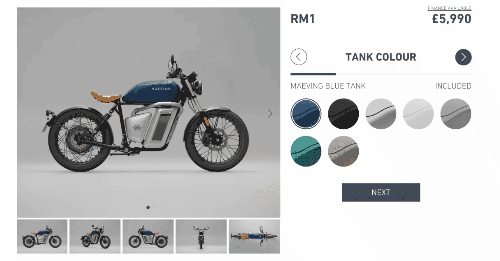 Maeving tank colour updating the product gallery